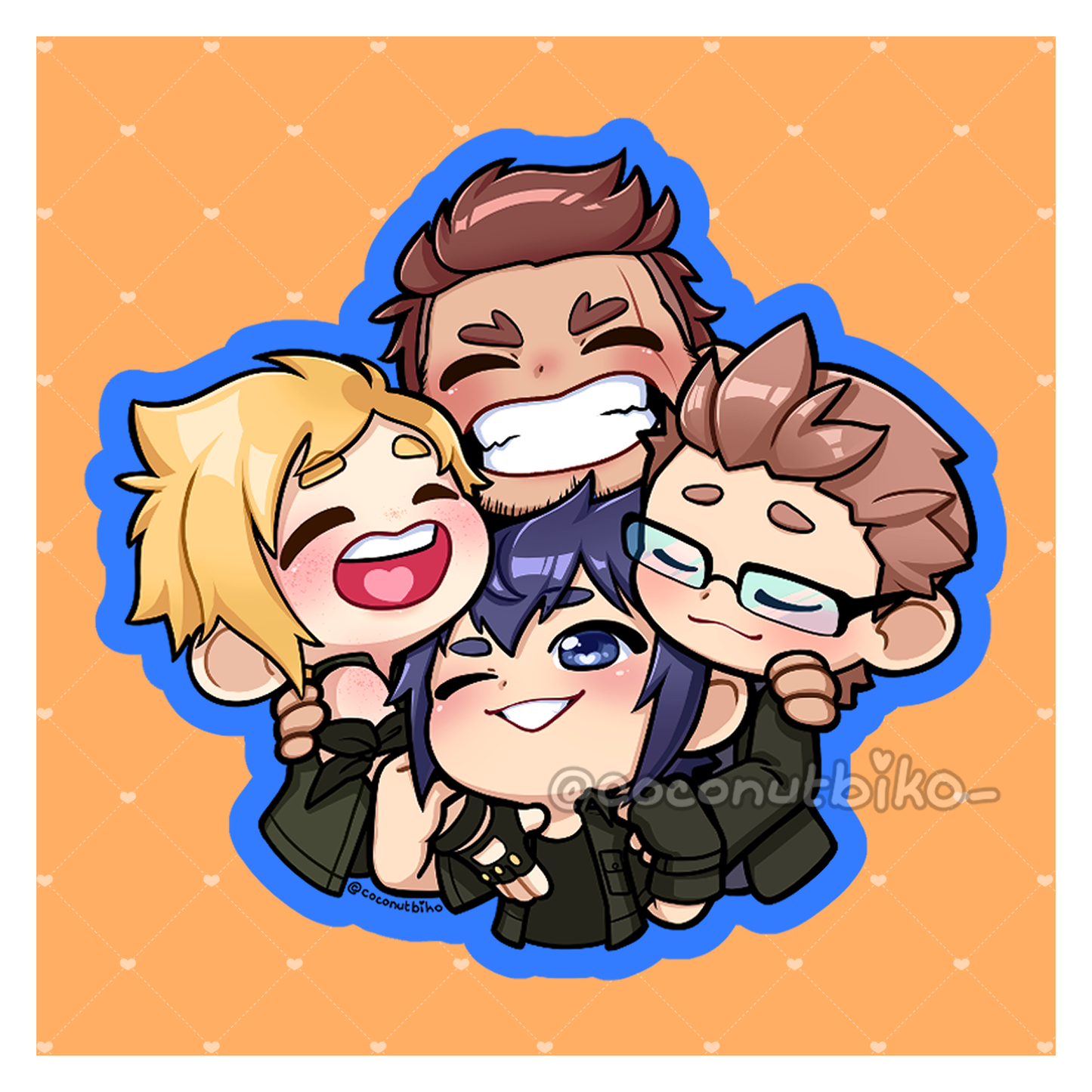 [ KEYCHAIN ] FFXV Chocobro Hugs Prologue 2.5in Keychains