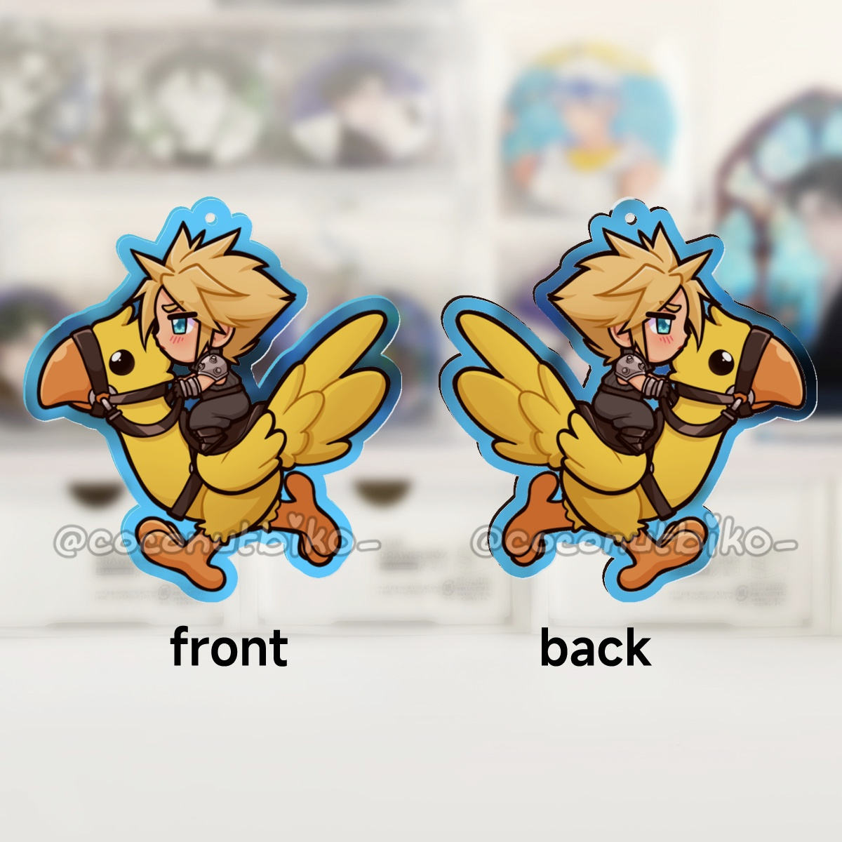 [ KEYCHAIN ] FFVII Cloud and Chocobo 2.5in Keychain
