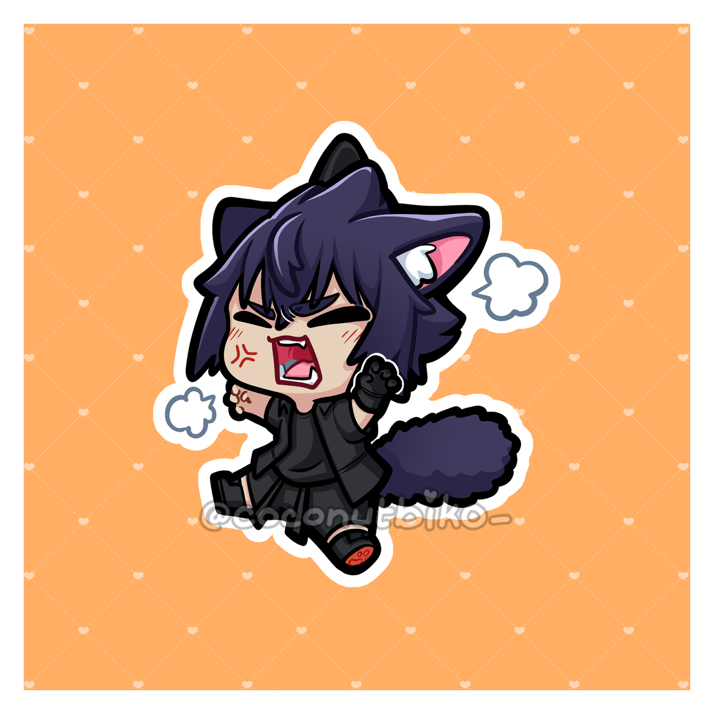 [ KEYCHAIN ] FFXV Chocobro Kitty Phonecharms