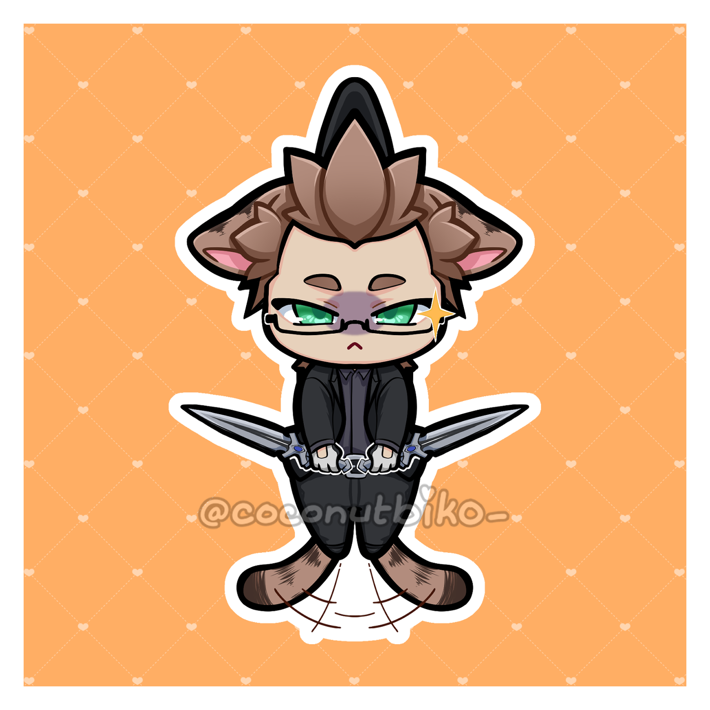 [ KEYCHAIN ] FFXV Chocobro Kitty Phonecharms