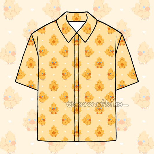 [ SHIRT ] Final Fantasy Chocobo Button-Down Shirt
