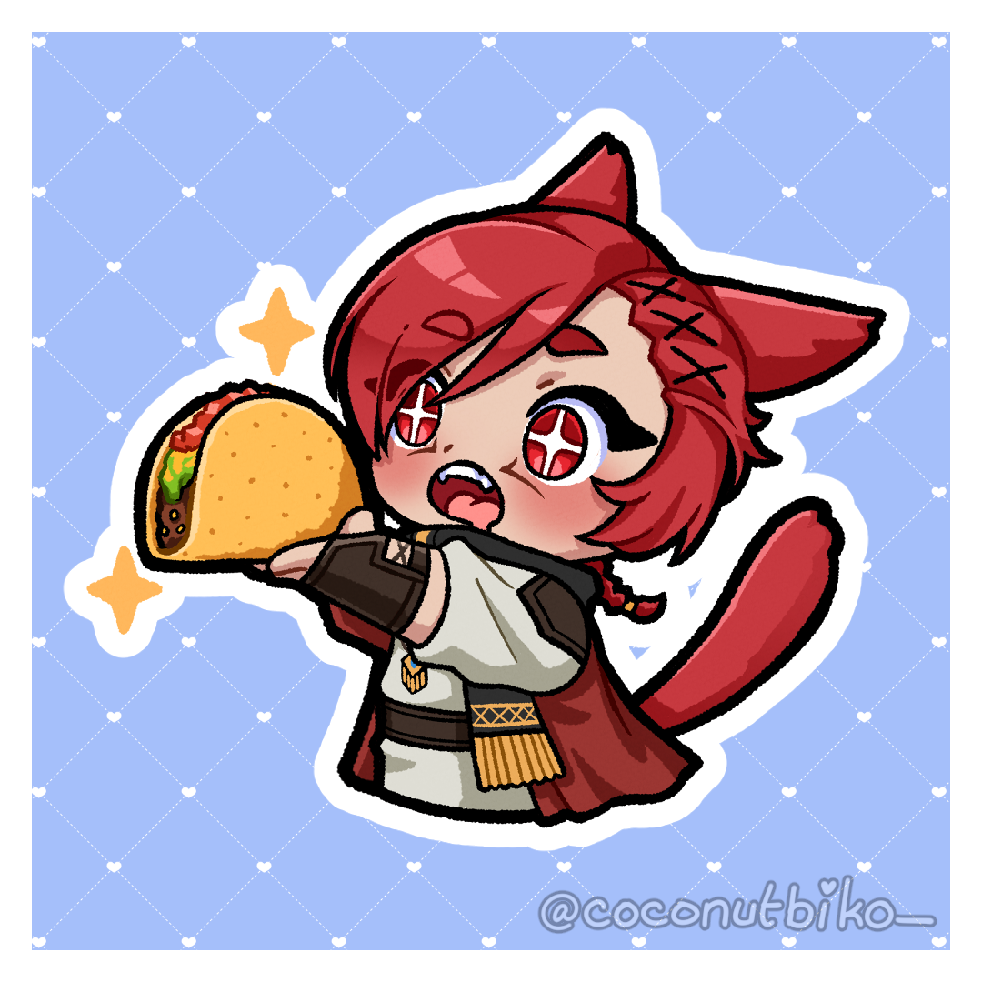 [ KEYCHAIN ] FFXIV Taco G'raha Acrylic Keychain