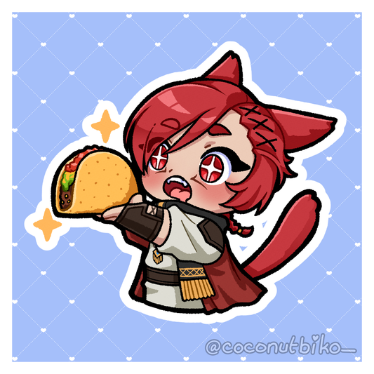 [ KEYCHAIN ] FFXIV Taco G'raha Acrylic Keychain