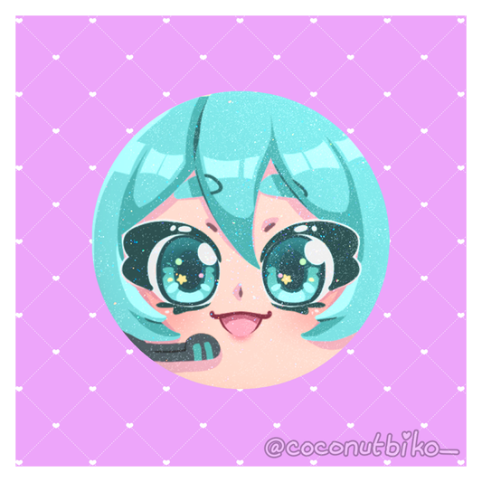 [ BUTTON PIN ] Vocaloid Faces 1.25in Button Pins