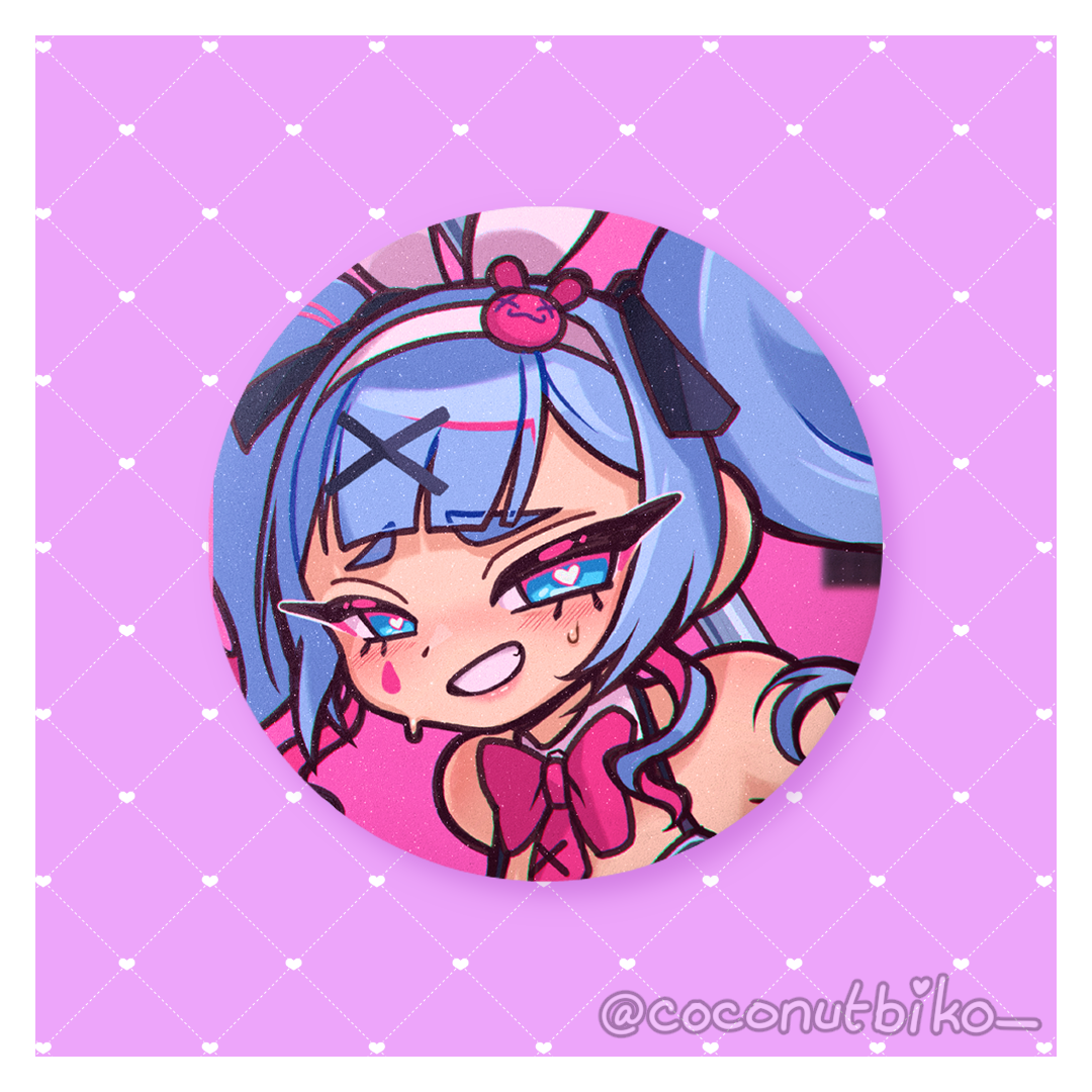 [ BUTTON PIN ] Vocaloid Rabbit Hole Miku 1.25in Button Pin