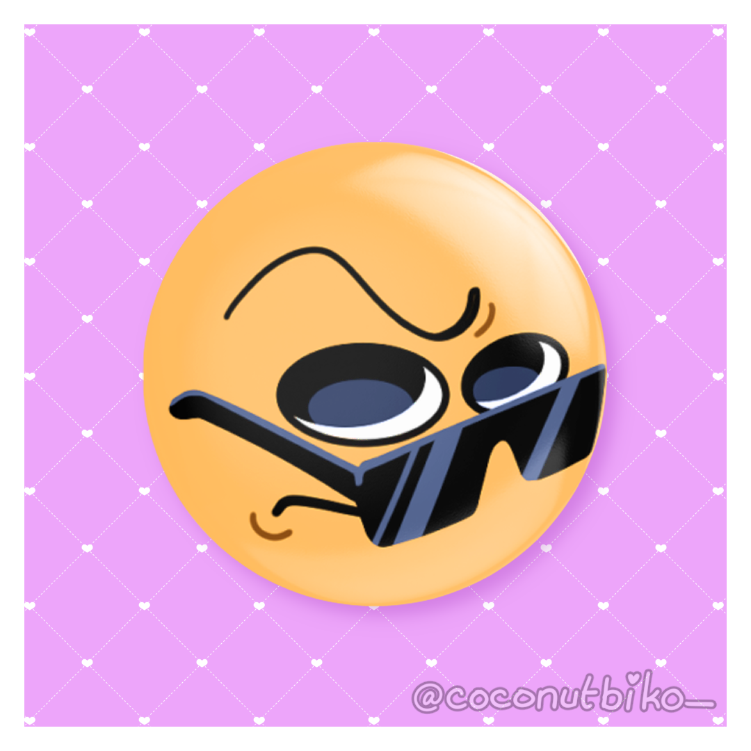 [ BUTTON PIN ] Original Emote 1.25in Button Pins
