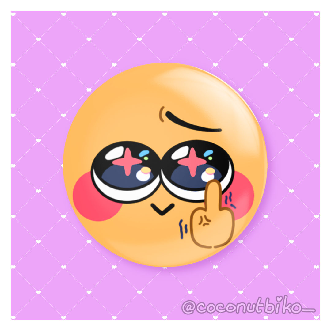 [ BUTTON PIN ] Original Emote 1.25in Button Pins