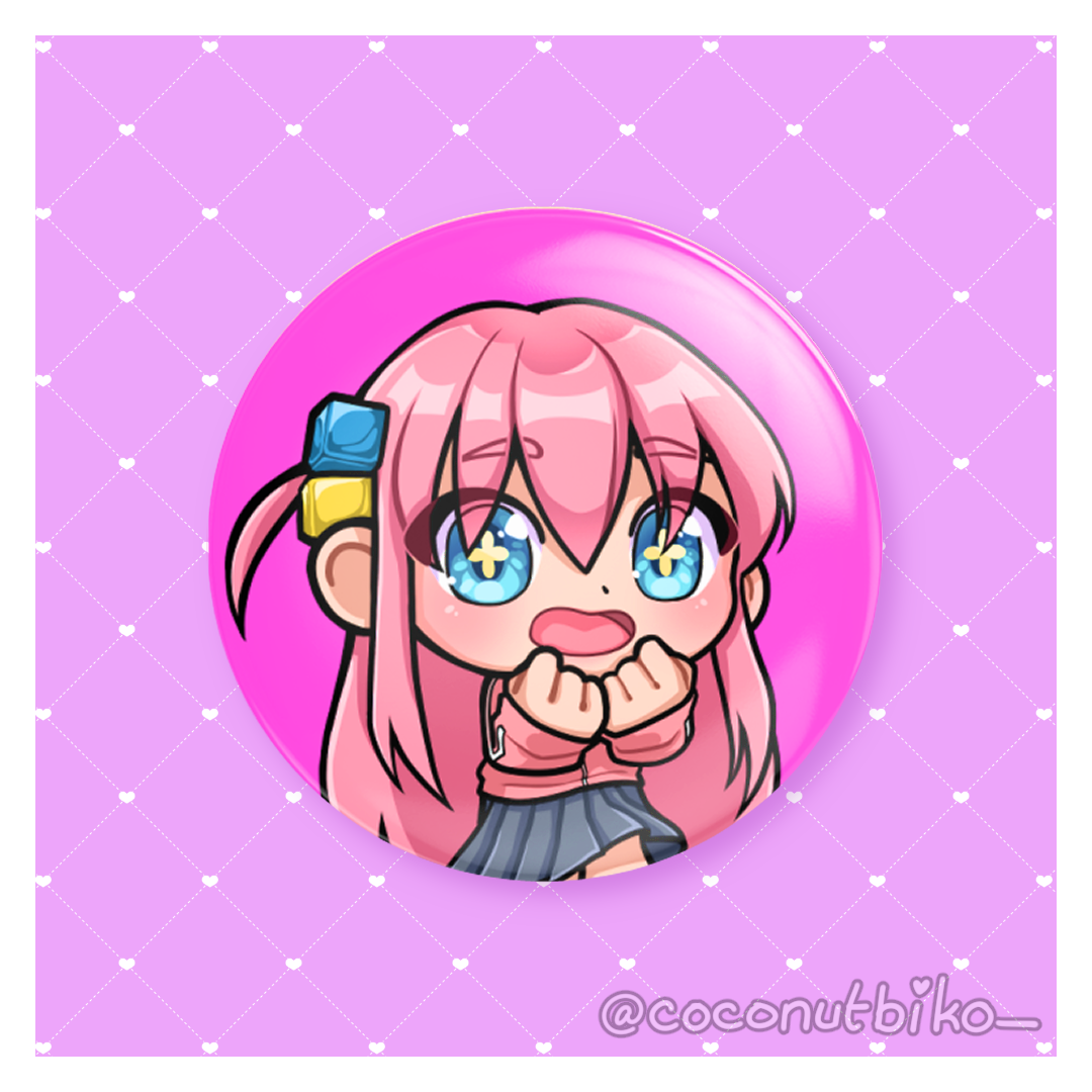[ BUTTON PIN ] Bocchi the Rock Character 1.25in Button Pins