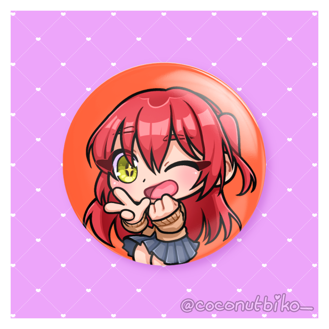 [ BUTTON PIN ] Bocchi the Rock Character 1.25in Button Pins