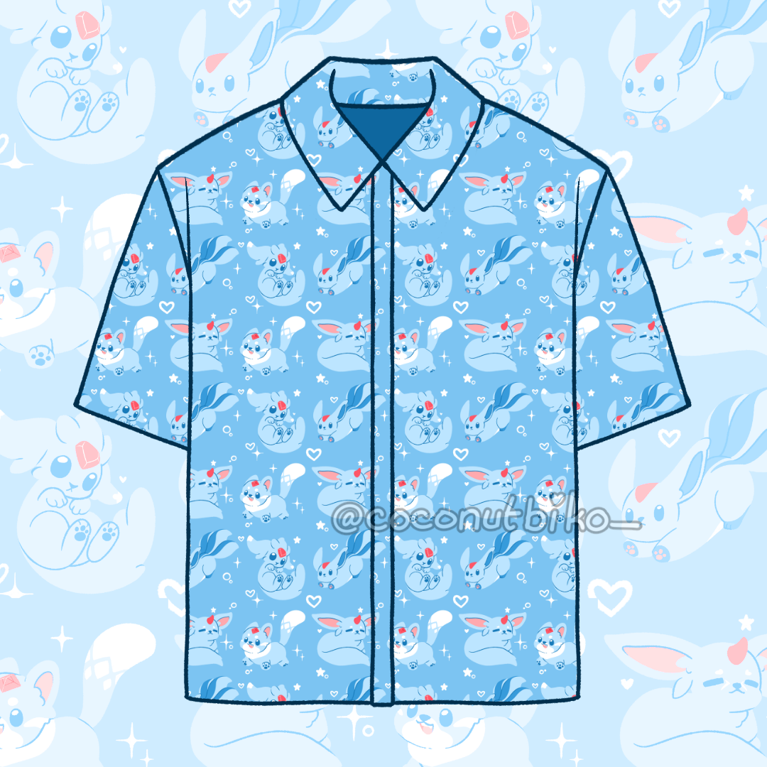 [ SHIRT ] Final Fantasy Carbuncle Button-Down Shirt