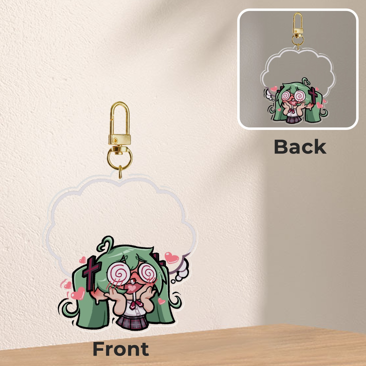 [ KEYCHAIN ] Vocaloid Rotten Girl Miku Keychain