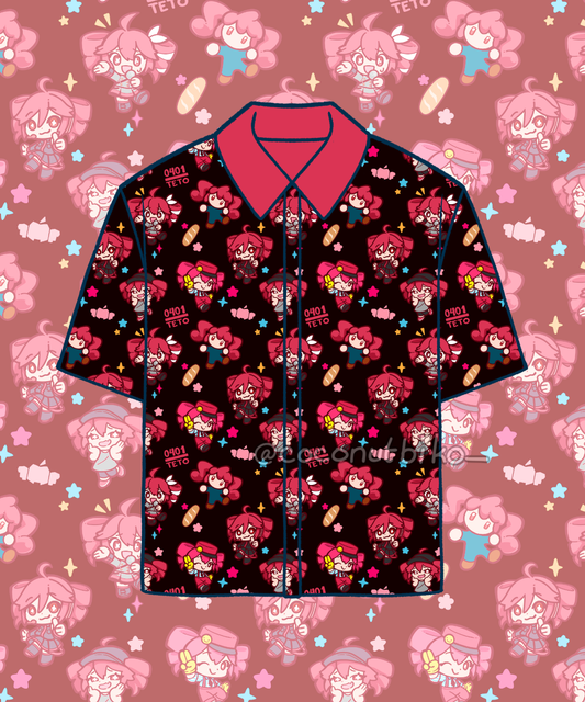 [ SHIRT ] Vocaloid Kasane Teto Button-Down Shirt