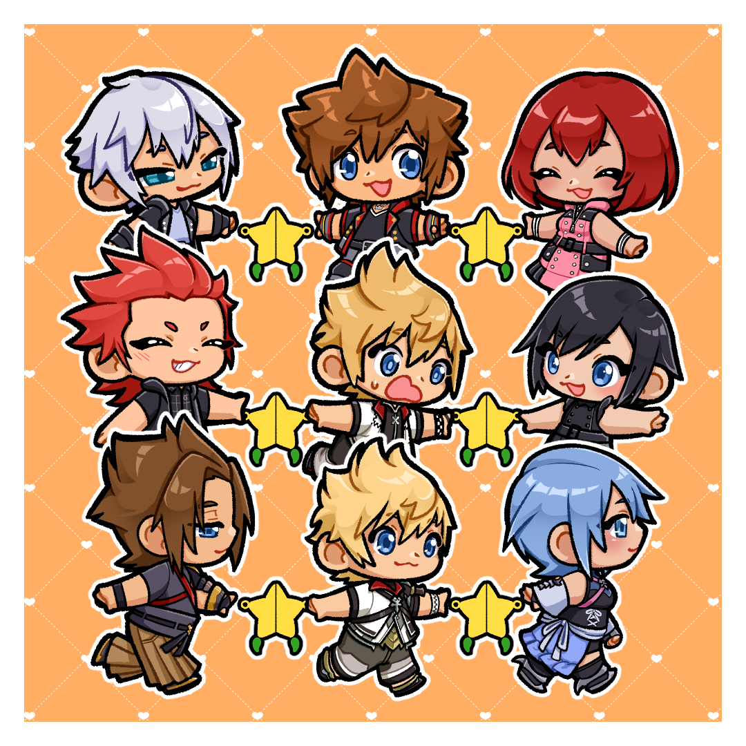 [ KEYCHAIN ] Kingdom Hearts Trio Linking Keychains