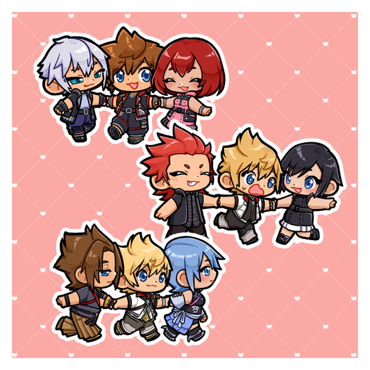 [ STICKER ] Kingdom Hearts Trio Stickers
