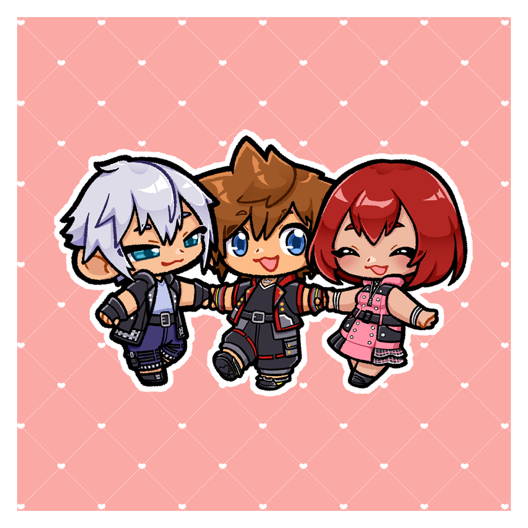 [ STICKER ] Kingdom Hearts Trio Stickers