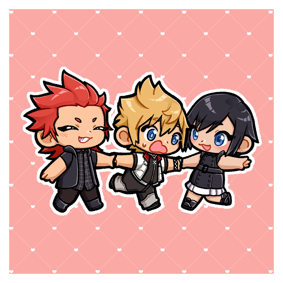 [ STICKER ] Kingdom Hearts Trio Stickers
