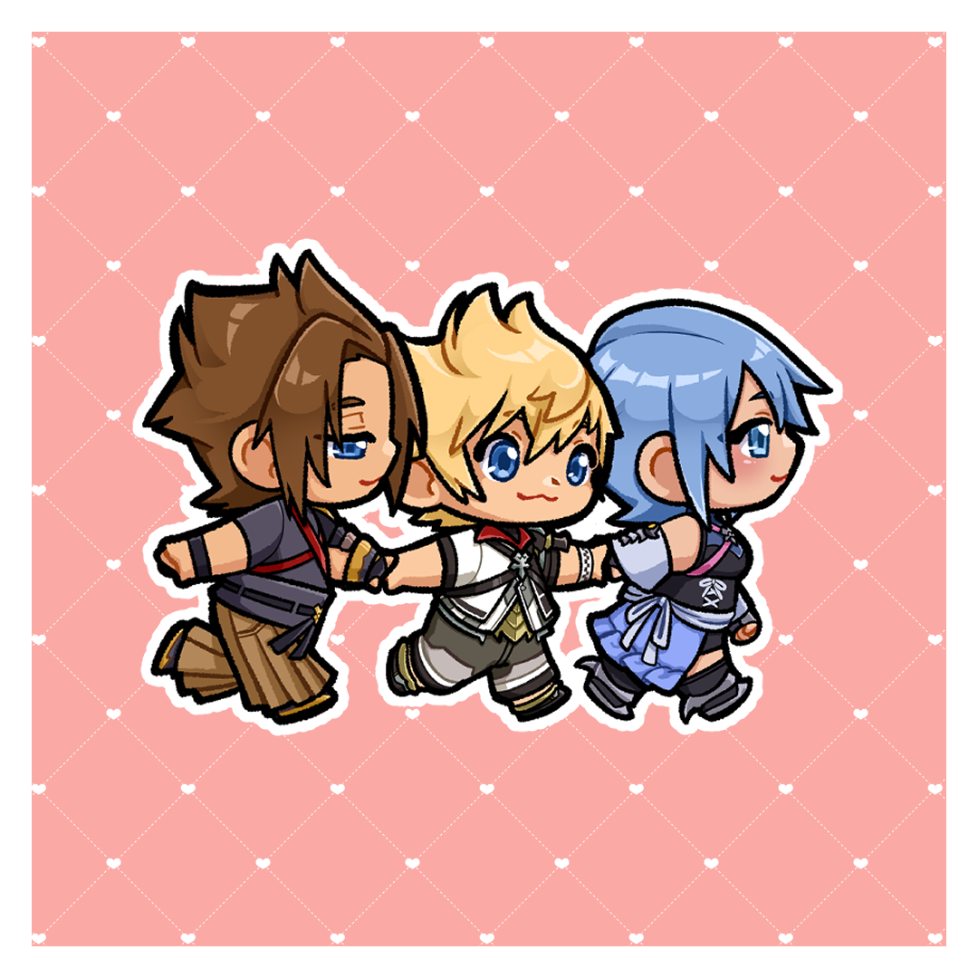 [ STICKER ] Kingdom Hearts Trio Stickers