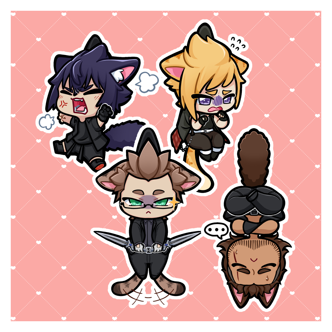 [ STICKER ] FFXV Kitty Vinyl Stickers