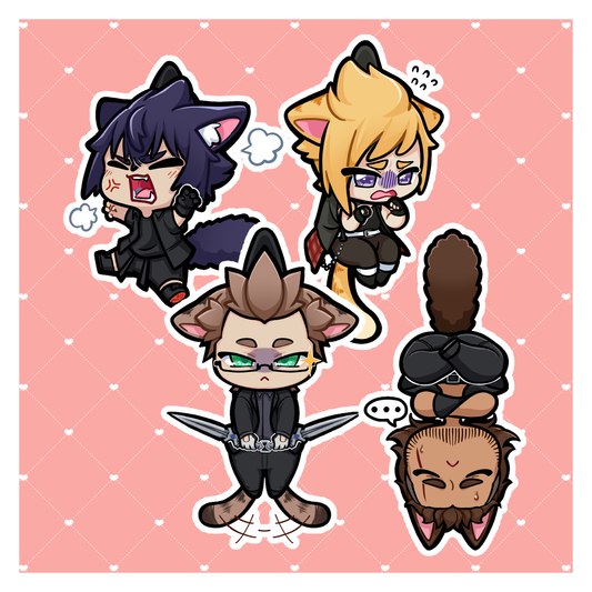 [ STICKER ] FFXV Kitty Vinyl Stickers