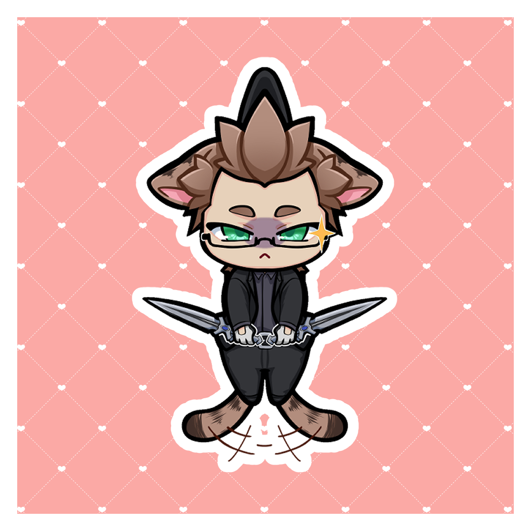 [ STICKER ] FFXV Kitty Vinyl Stickers
