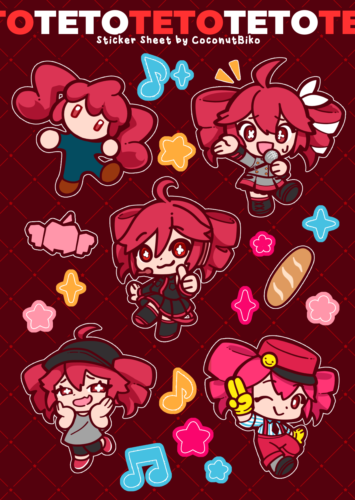 [ STICKER ] Vocaloid Vinyl Sticker Sheets