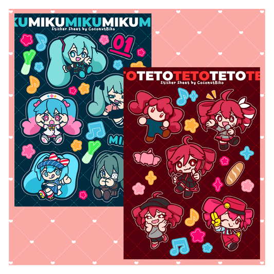 [ STICKER ] Vocaloid Vinyl Sticker Sheets