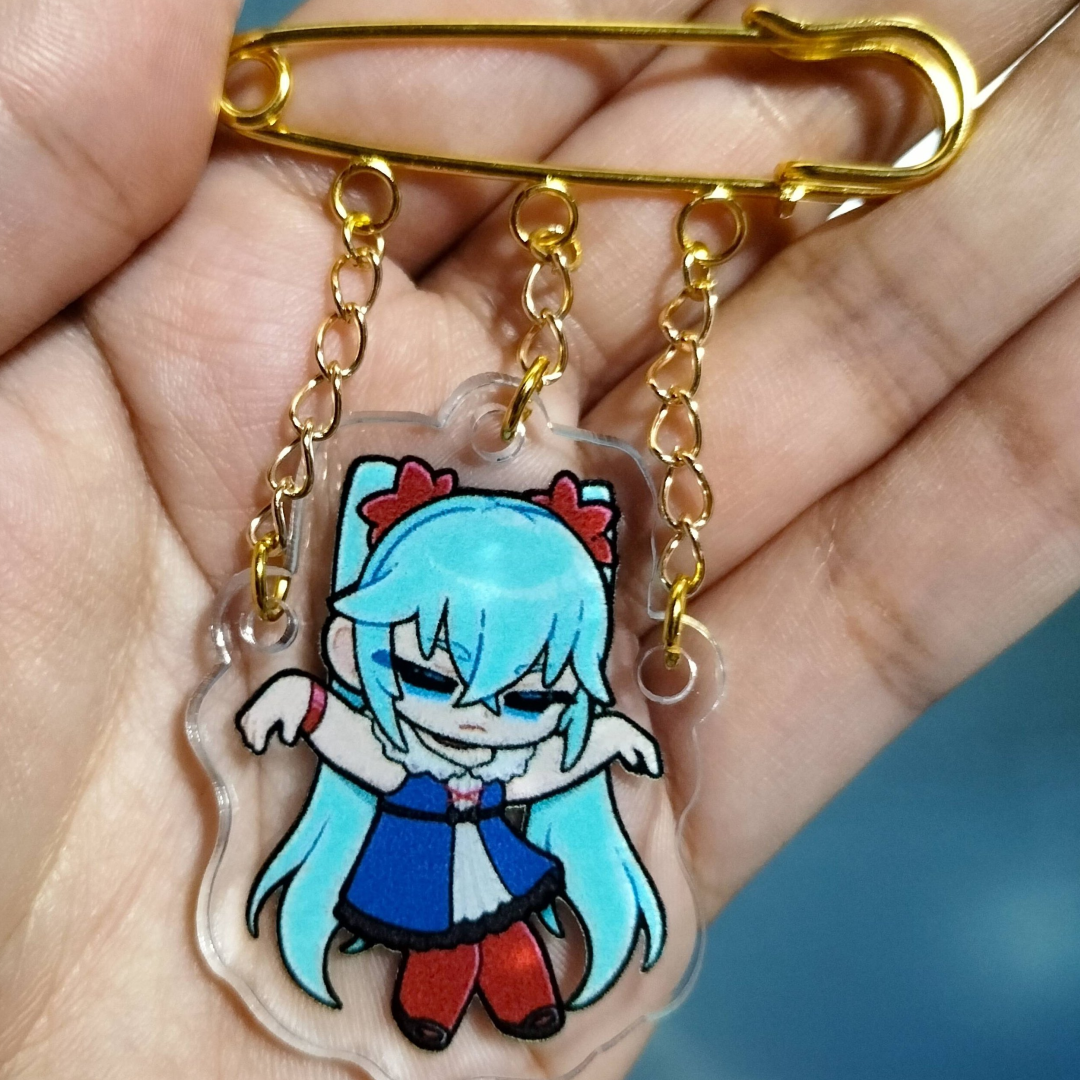[ KEYCHAIN ] Vocaloid Hatsune Miku Karakuri Pierrot Pin Charm