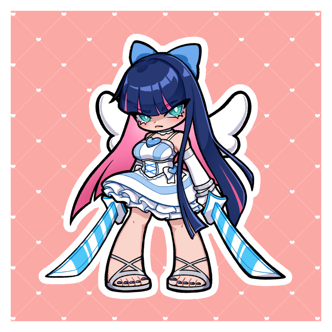 [ STICKER ] Angel Panty and Stocking Character Stickers