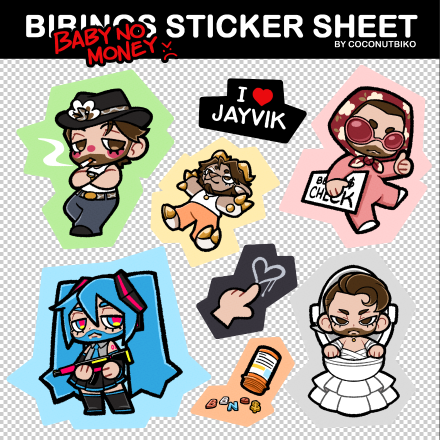 [ STICKER ] Bbno$ Vinyl Sticker Sheet
